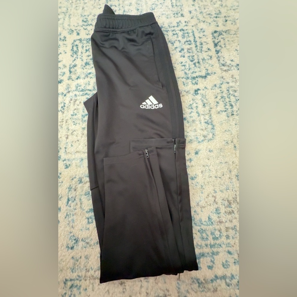 Men’s Adidas Black Joggers with White Logo